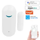 Умные детекторы открытиязакрытия дверей, приложение Tuya Smartlife, Wi-Fi датчик окон работает для Alexa, Google Home