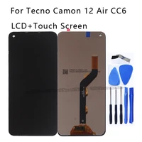 original 6 55 %e2%80%9d for tecno camon 12 air cc6 lcd display touch panel screen digitizer assembly for tecno camon12 air repair parts