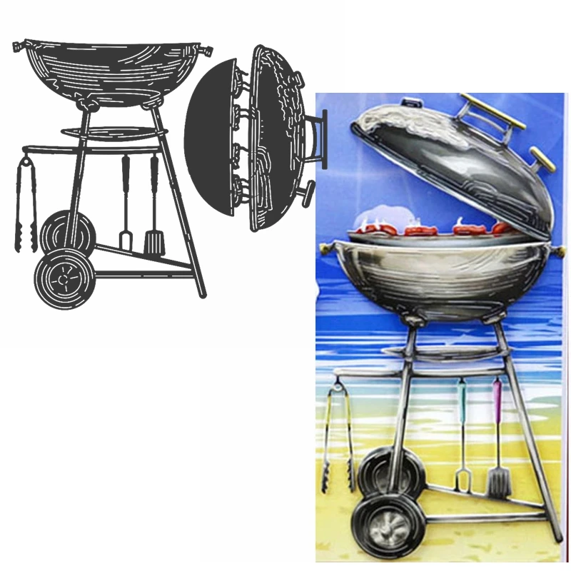 Металлические Вырубные штампы для барбекю вырубные скрапбукинга альбом