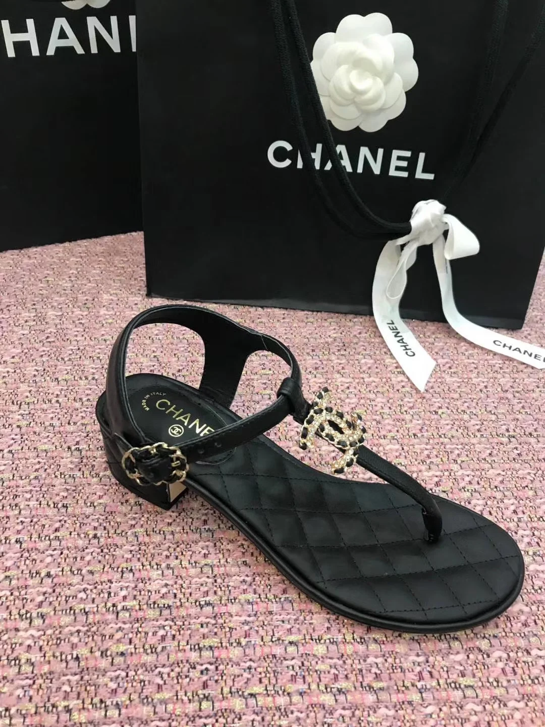 

2021 new spring high quality luxury CC18 designer fashion ladies slippers high heel sandals ladies casual shoes