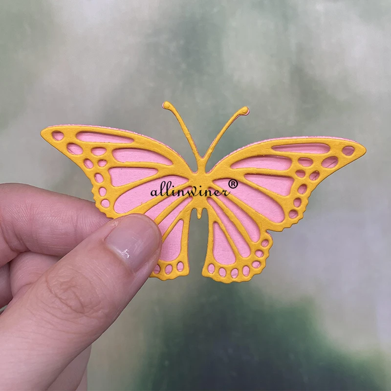 

2Pcs Butterfly Metal Cutting Dies Stencils Die Cut for DIY Scrapbooking Album Paper Card Embossing