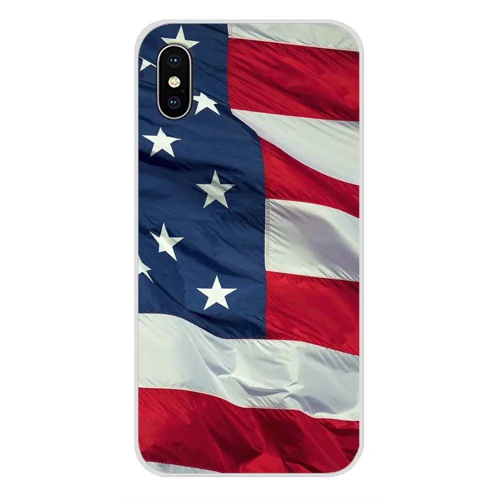 Accessories Phone Cases Covers Blue Line American US Flag For Xiaomi Redmi 4A S2 Note 3 3S 4 4X 5 Plus 6 7 6A Pro Pocophone F1 | Мобильные