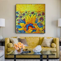 sunflower modern home decor poster canvas flower painting print pictures wall art abstract living room decoration