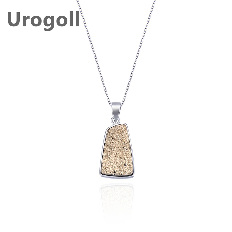 

Благородное женское ожерелье из чистого серебра 925 пробы, ожерелье с геометрическим синим кристаллом, подвеска, креативная цепочка для ключ...