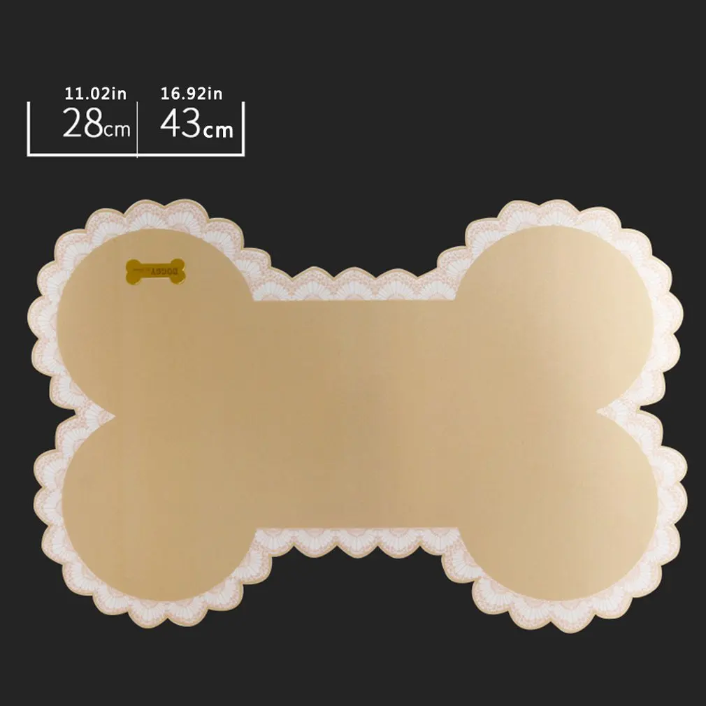 В форме кости Pet маты для кормления с нескользящей подошвой домашних животных