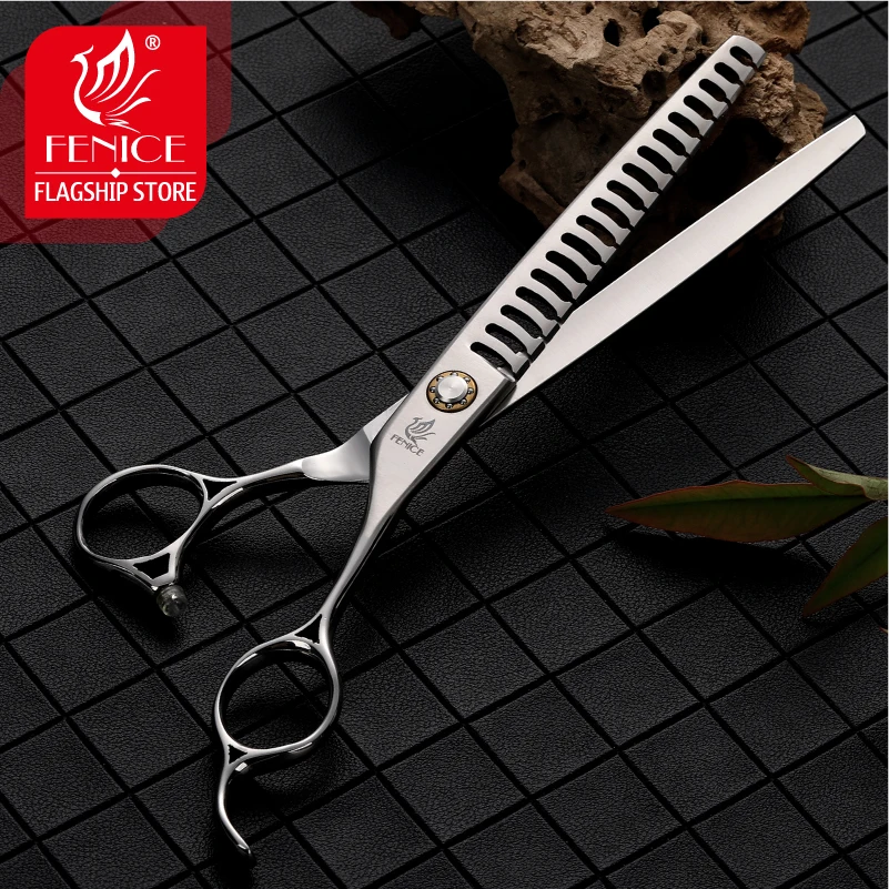 Профессиональные ножницы Fenice для груминга питомцев филировочные 6 5/7 0 дюйма