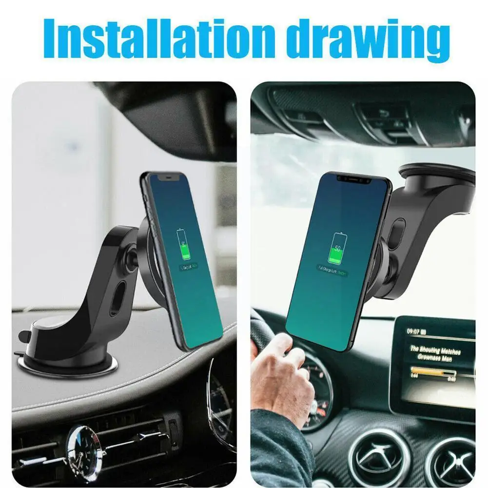 

Клейкое автомобильное беспроводное зарядное устройство для телефона с креплением на приборной панели, 15 Вт, магнитное быстрое зарядное уст...