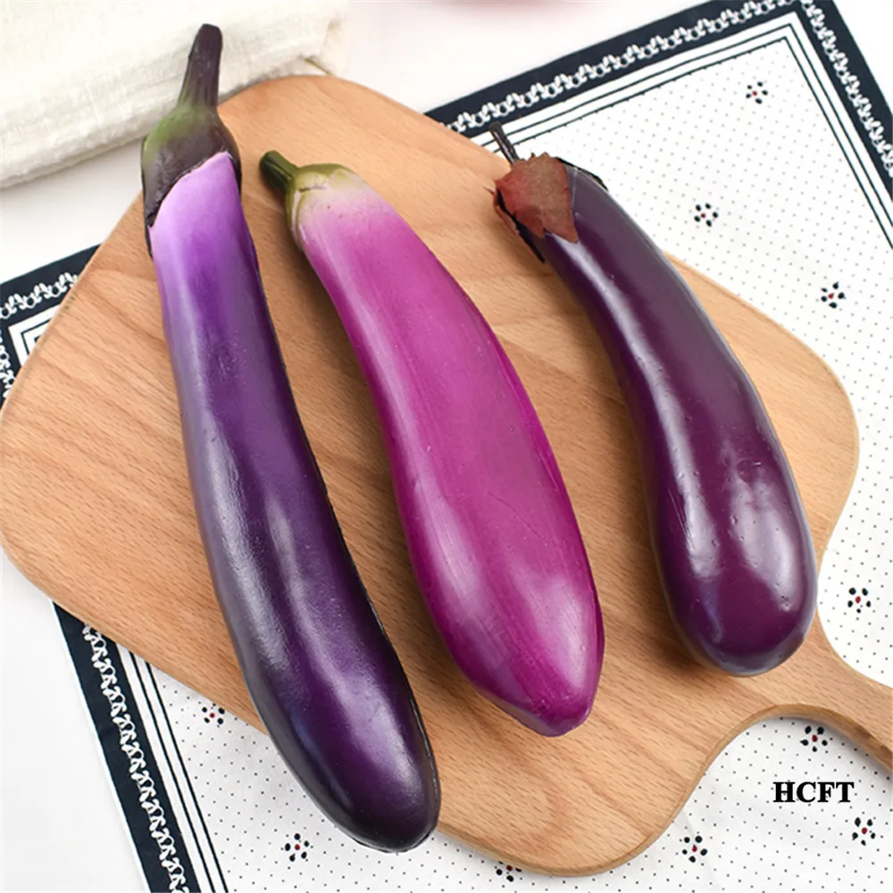 

Artificial fake eggplant aubergine brinjaul model dining room hall hotel restaurant store shop decor Simulation vegetables props