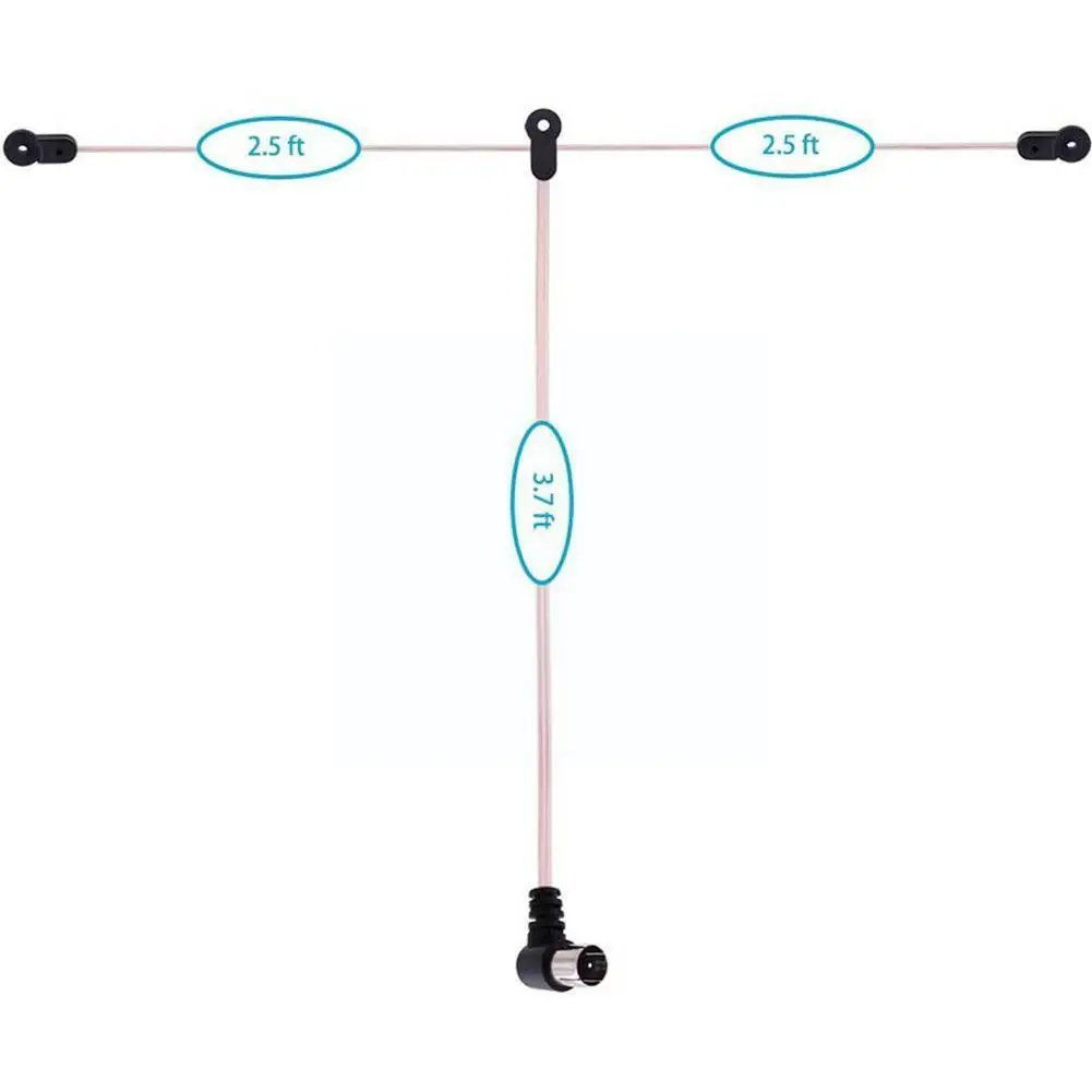 88-108mhz Fm Radio Antenna 75 Ohm Dipole Indoor Pal Connector To Receiver Coax Rf Aerial Female Adapter Jack F G9d1 | Электроника