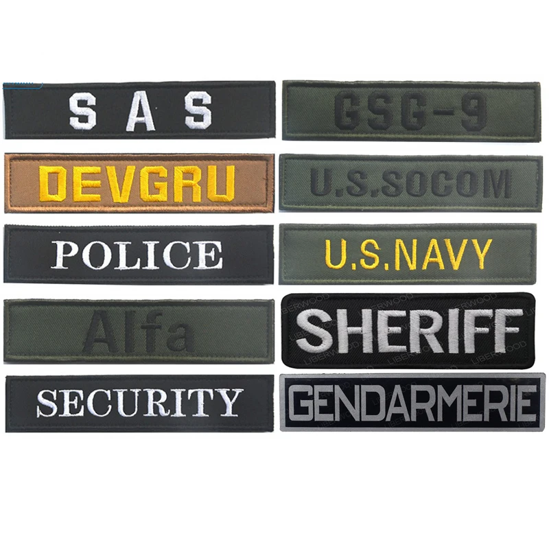 GSG DEVGRU ALFA SHERIFF US NAVY AIR FORCE армия Морпехи Вышитая эмблема с петлей на крючках нашивки