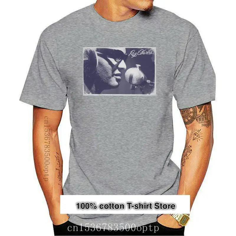 

Camiseta de algodón para hombre, camisa de manga corta con estampado de Ray Charles Kaying Tracks, de corte Regular, 2020