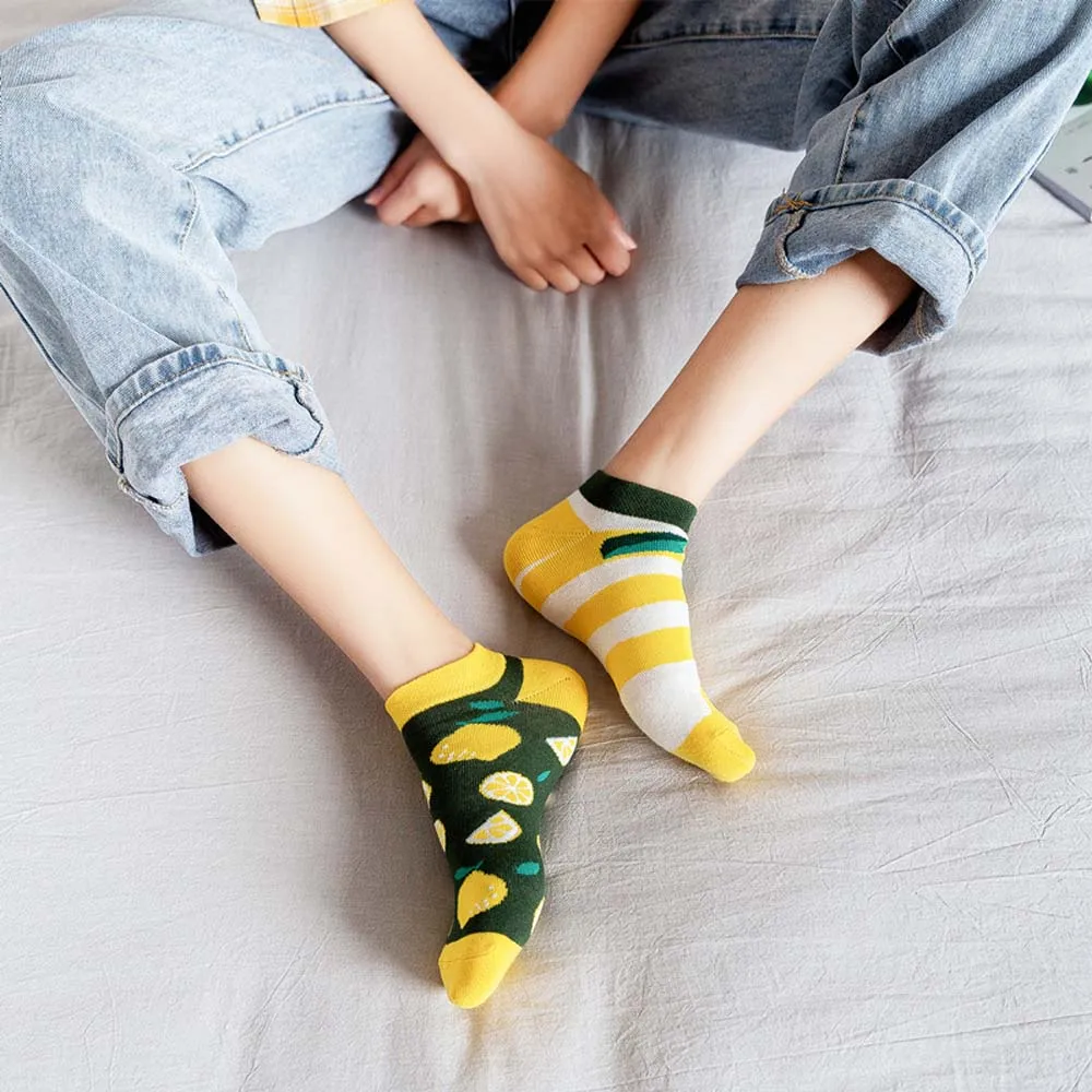 

Cartoon Cute Print Cotton Summer Invisible Low Cut Socks Cool Women Short Animal Sock Slippers Unisex Kawaii Low Thin Socks