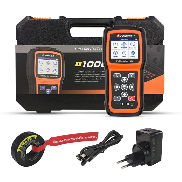 

T1000 TPMS Tool Programming Activate TPMS Sensors Check RF Key FOB Tire Pressure Monitoring System Auto Tester Detector