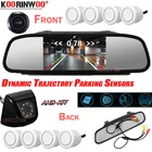 Партроники Koorinwoo, парковочные датчики 8, автомобильная камера ночного видения, динамическая траектория, камера для багажника, автомобильный монитор, камера для слепых зон безопасности