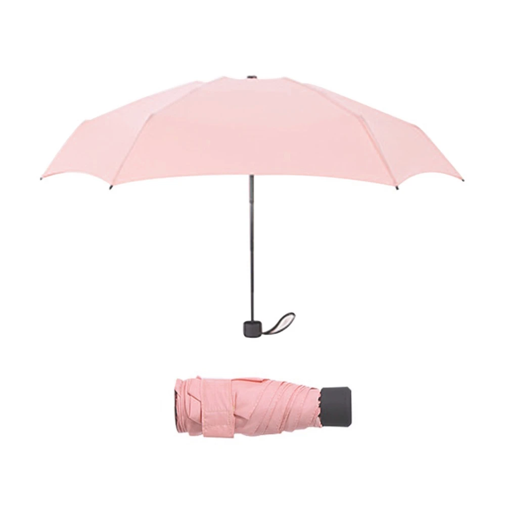 Pink 1 шт. Маленький модный складной зонт дождь для женщин подарок для мужчин Мини карманный зонтик для девочек анти-УФ водонепроницаемый портативный Зонты B4 - Цвет: Pink