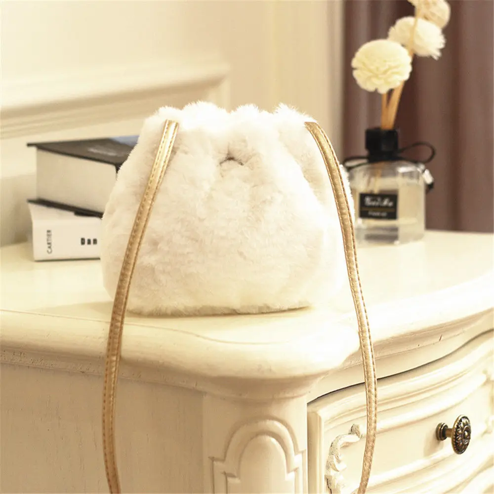 Children Mini Bucket Bag Autumn Winter Faux Fur Kids Crossbody Shoulder Bags for Baby Girls Messenger Toddle Wallet Handbags | Игрушки и