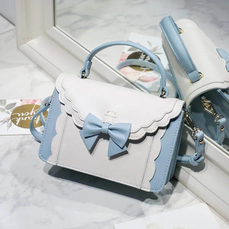 Японские модные милые сумки через плечо с бантом Женская милая сумочка от