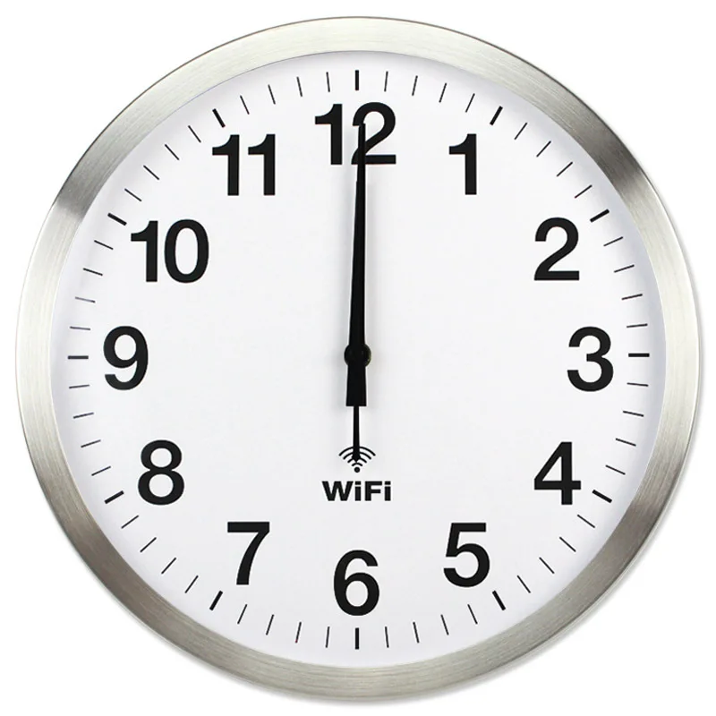 

Stylish Smart WIFI Automatic Time Synchronization Network Clock Mute Wall Clock Modern Minimalist Living Room Quartz Home Clock