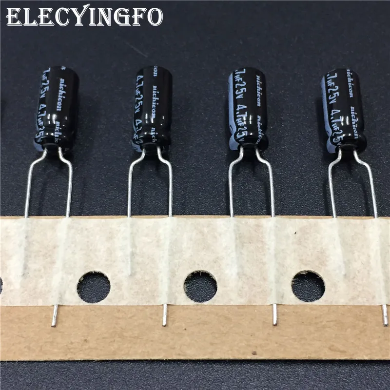 

10pcs 4.7uF 25V NICHICON VZ Series 5x11mm 25V4.7uF Wide Temperature Range Aluminum Electrolytic Capacitor