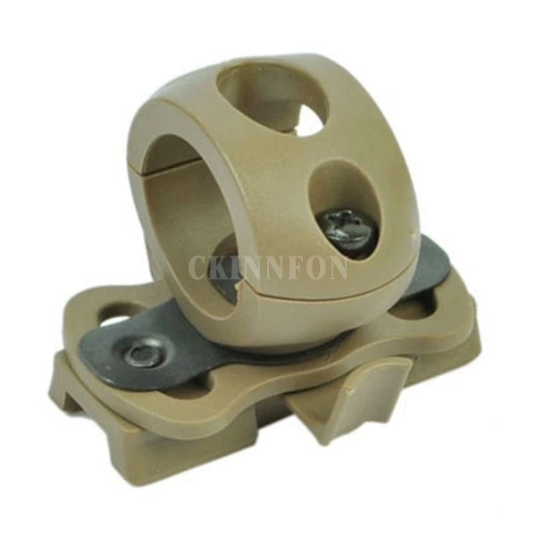 100Pcs/Lot New 21mm Tactical Flashlight Mount Clip For Helmet Rails Single Clamp Adaptor Holder LED | Спорт и развлечения