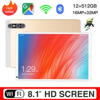 8inch tablet computer game learning 2560x1600 ips 12gb ram 512gb rom 5g network call dual sim 10 core android wifi tablets pc