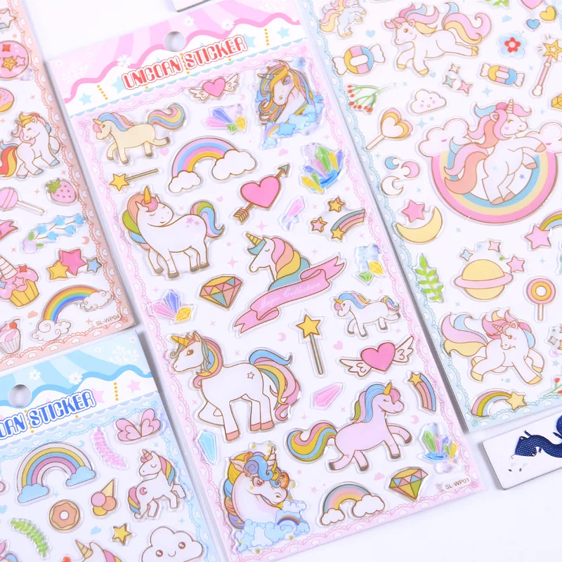 1 шт./лот Kawaii канцелярские наклейки Единорог девушка сердце декоративные