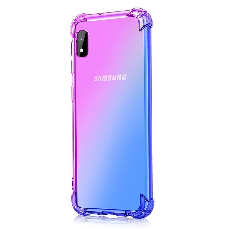Чехол для телефона Samsung A10 ТПУ чехол 360 Защита 4 угла воздушная подушка градиентный