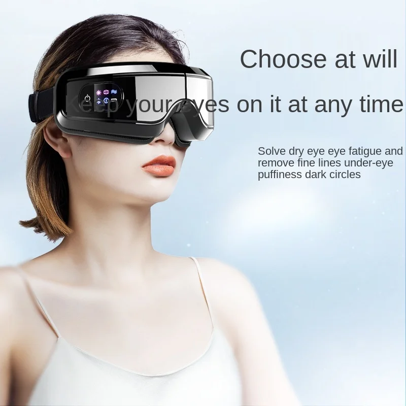 للبيع العين مدلك بلوتوث شحن Eyecare أداة ضغط الهواء الاهتزاز لصقة تسخين العين الطلاب مدلك