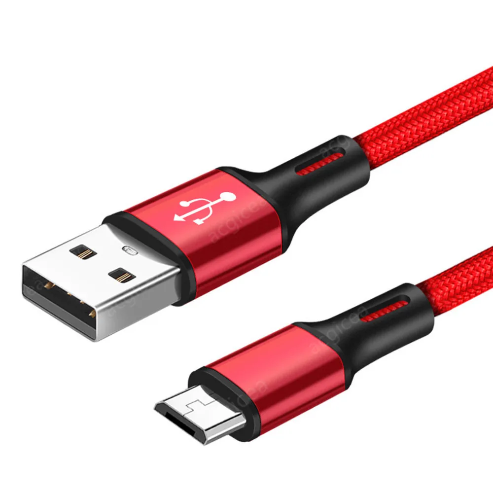 Микро USB кабель 2 м 3 3A Быстрый зарядный для передачи данных Xiaomi Redmi 4X Samsung J7 Android