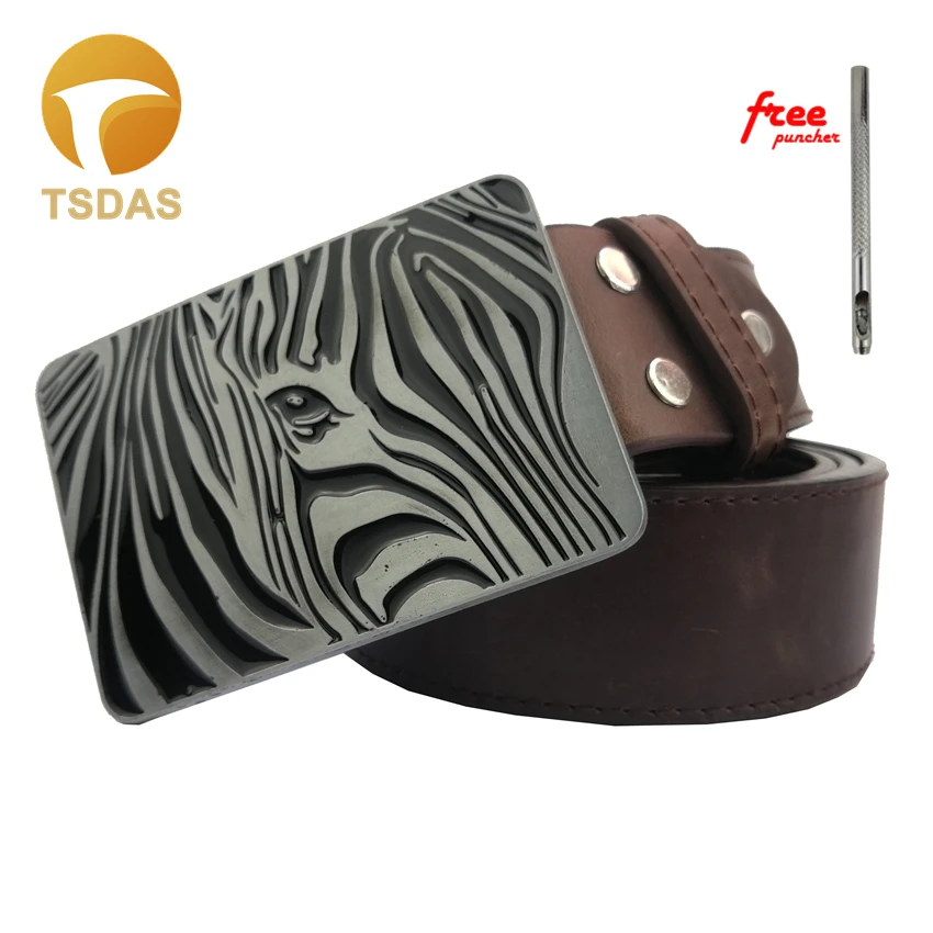 

Металлическая пряжка для ремня Zebra с PU ремнем, ковбойские пряжки для ремня, 40 мм широкий ремень