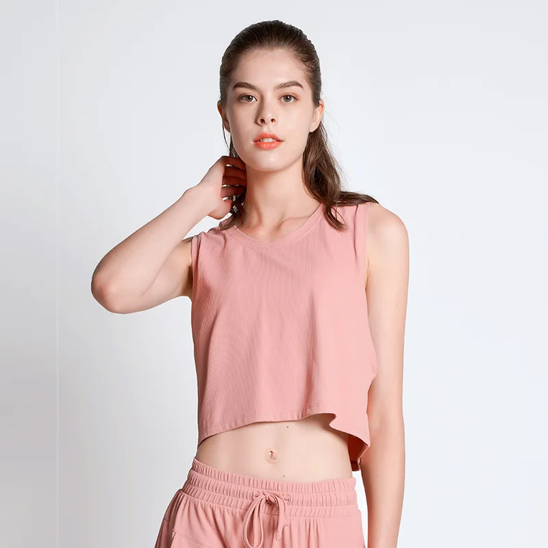 

Beauty Back Sleeveless Sports Top Women's Running Yoga Clothes Fitness Blouse Loose Fitness Training Sleeveless T-shirt Yoga Top