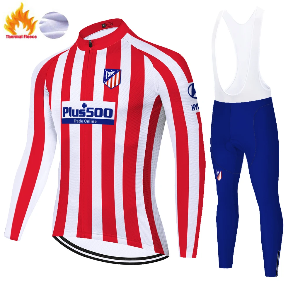 Зимняя Теплая Флисовая Мужская футболка Proteam Green Betis ropa bicicleta hombre одежда для