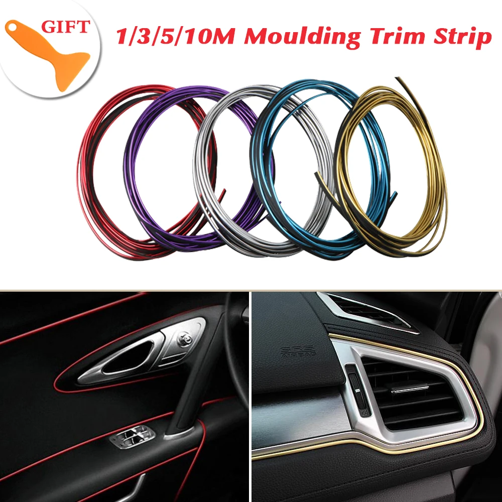 

5/10M Car Interior Moulding Trim Strip Door Gap Edge Moulding Trim Decorative Line Super Flexible Auto Accessorie Universal