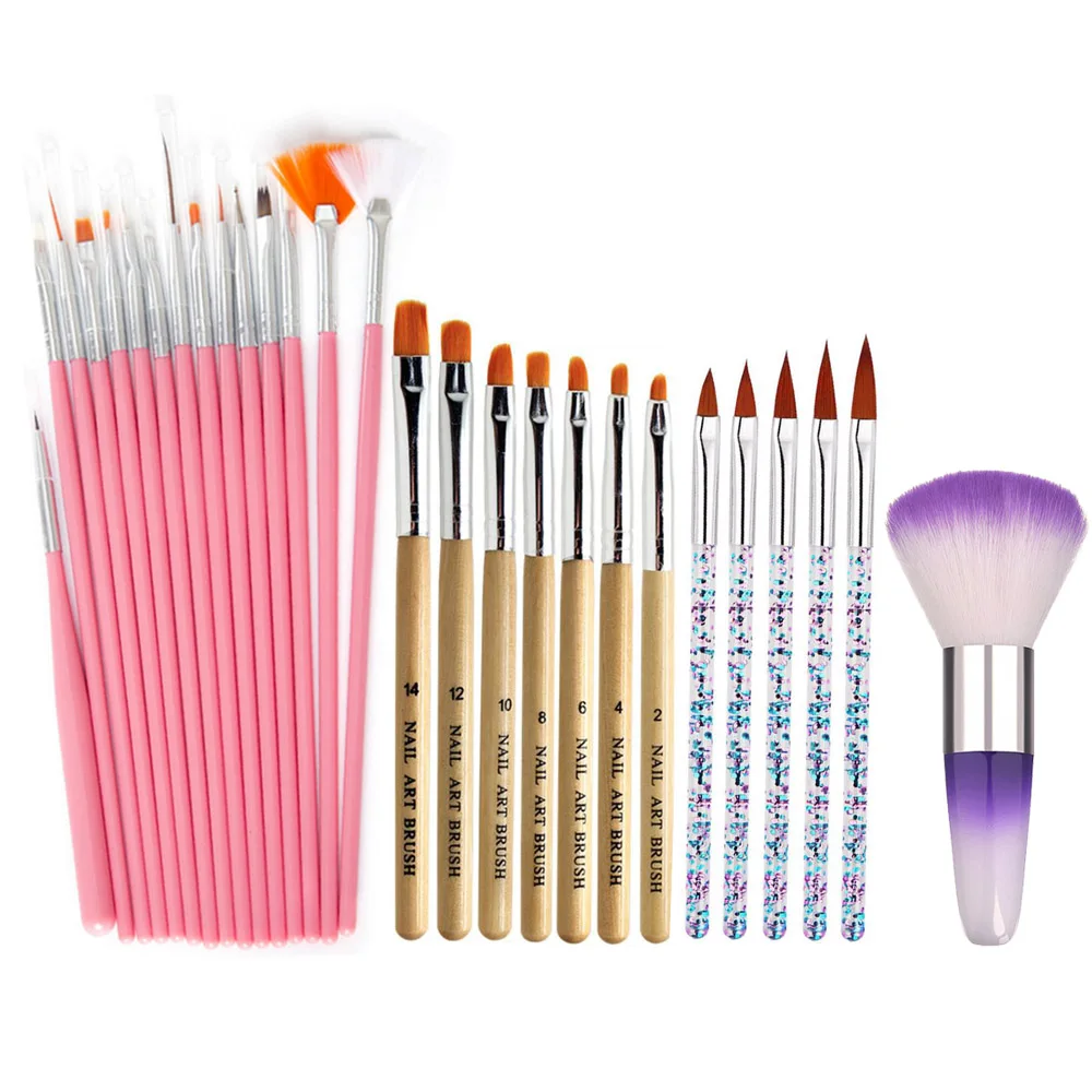 Набор кистей для маникюра с УФ-гелем рисования |