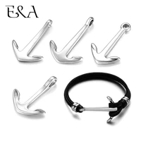 2pcs stainless steel anchor hooks clasps accessories for milan rope leather bracelet jewelry making necklace pendant findings