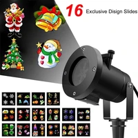 christmas festival projector lamp 16 slides projection light moving led patterns waterproof decorative outdoor indoor lighting