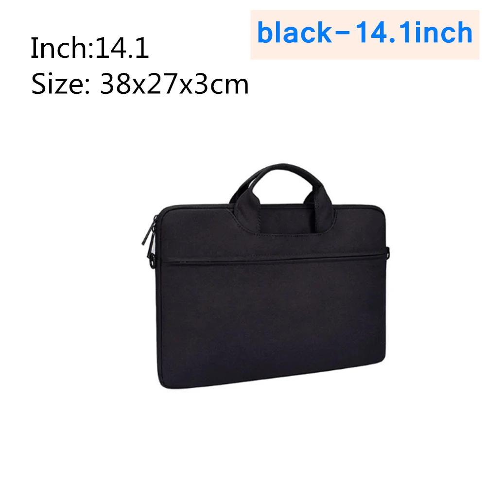 black-14.1inch Сумка для ноутбука 13,3, 14,1, 15,4, 15,6 дюймов, водонепроницаемая сумка для ноутбука Apple, чехол с вкладышем, Защитная сумка для ноутбука унисекс - Цвет: black-14.1inch