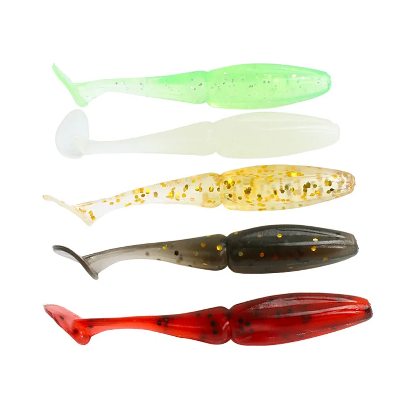 

10pcs/lot Easy Shiner Silicone Worms Soft Baits 6cm1.4g Fishing Lures Artificial Swimbaits Jigging Wobblers For Bass Carp Tackle
