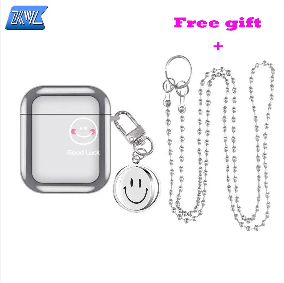 

KL Electroplating Necklace For Apple Airpods 1/2 pro protective Bluetooth wireless earphone case airpods pro case earpods case
