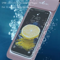 6 5 inch tpu ipx8 phone case waterproof bag diving transparent outdoor rainy weather swimming touch screen for iphone 7 8 x xs