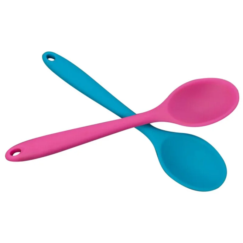 

1pc Resistant High temperature Silicone Mini Small Spoon (Random Color)