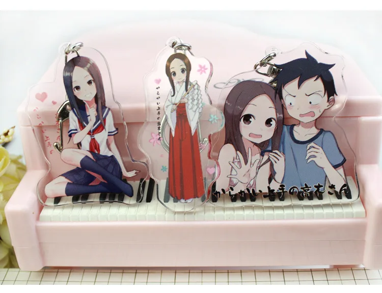 Аниме Teasing Master Takagi-san Takagi Nishikata акриловые двойные брелки