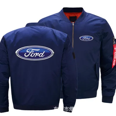 

New Autumn Winter Flight Jacket Ford Logo Coat Mens Womens Warm Casual Zipper Baseball Jacket