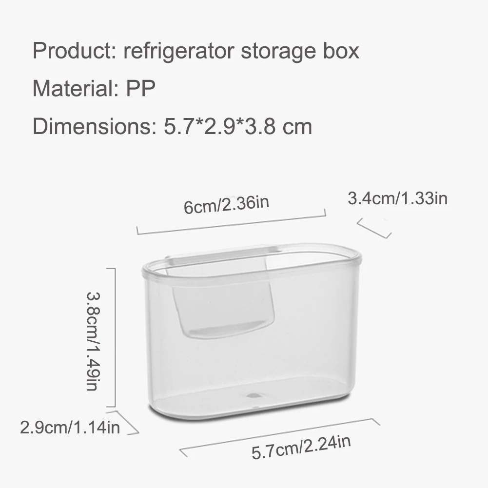 

2/6PCs Mini Refrigerator Hanging Storage Box Seasoning Organizer Small Removal Office Plastic Translucent Container Mini Holder