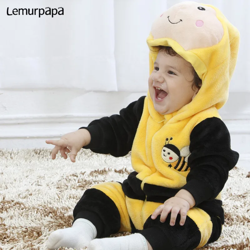 Одежда для малышей комбинезон с животными Забавный милый костюм героями