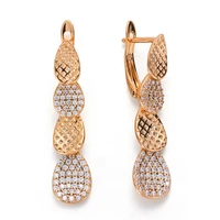 hanreshe drop earrings girl mini natural zircon gothic jewelry wedding copper charm long pendant earring woman gift