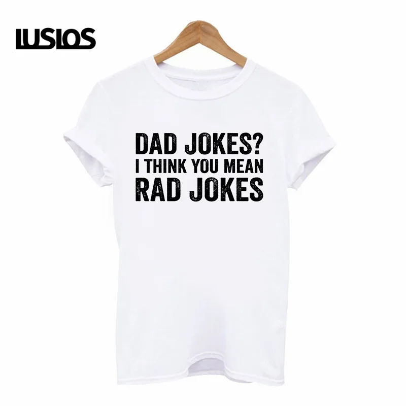 Женская футболка LUSLOS размера плюс забавные принты с надписями летняя коротким