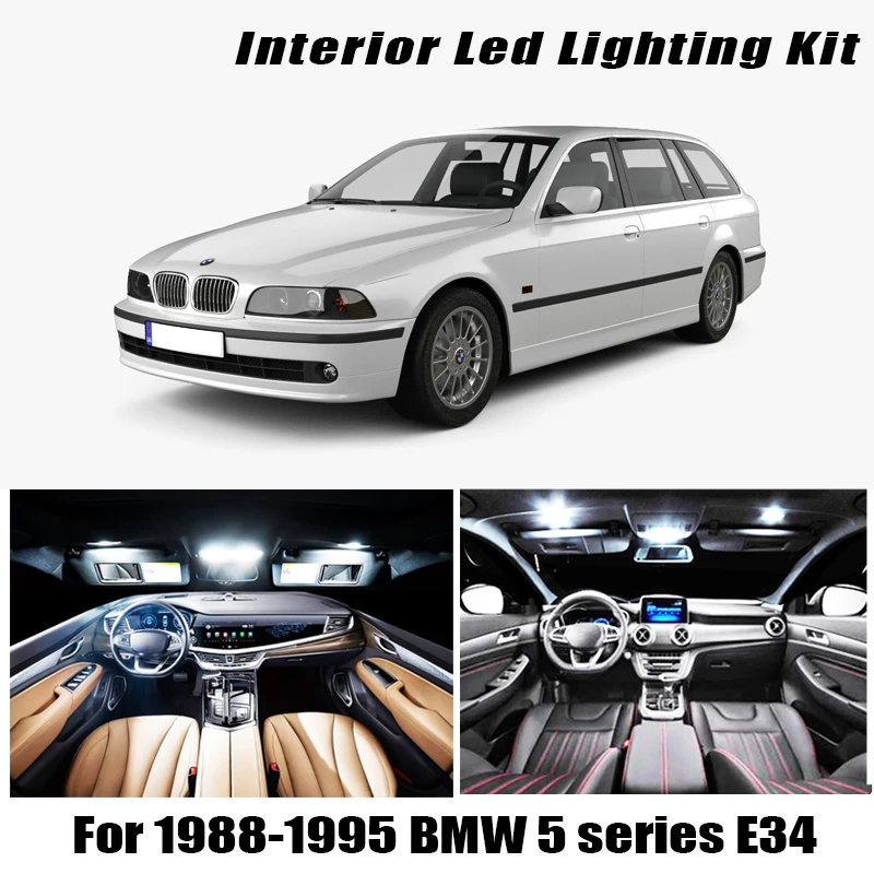 Комплект светодиодных ламп для внутреннего зеркала 19x 1988 1995 bmw 5 серии E34 седан 518i