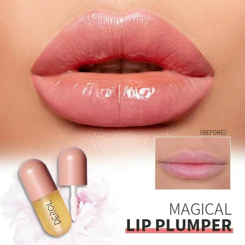 

5ml Instant Volumising Lips Plumper Repairing Reduce Lip Fine Lines Mask Long Lasting Moisturizer Care Lip Oil Sexy Plump Serum