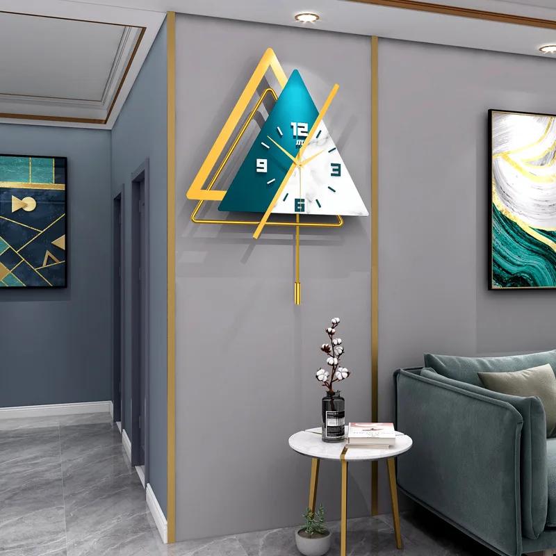

Роскошные часы, настенные часы, для гостиной, креативное домашнее украшение, современный минималистичный персонализированный художествен...